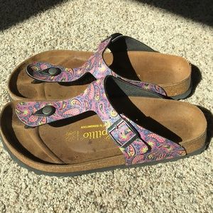 Brand New! Birkenstock, Paisley sandals, size 10
